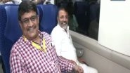 India News | BJP MP Nishikant Dubey Takes a Ride on Newly Flagged-off Howrah-Patna Vande Bharat Express
