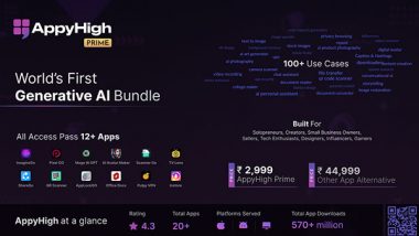 Business News | AppyHigh Launches the World's First Generative AI App Bundle