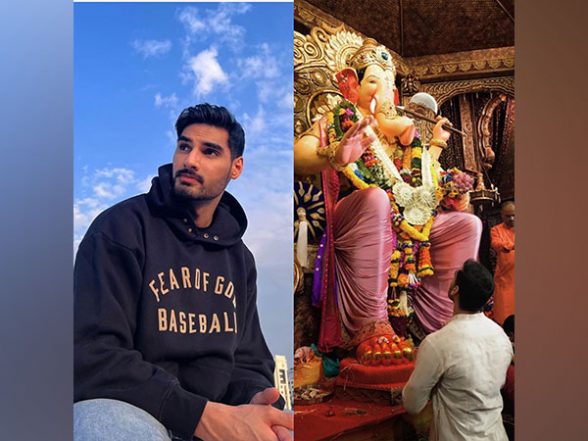 Entertainment News | Ahan Shetty Visits LalbaughCha Raja to Seek ...
