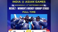 Sports News | Asian Games: Indian Women's Hockey Team Starts off with 13-0 Win over Singapore