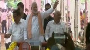 India News | Gujarat: Women Lead PM Modi&rsquo;s Convoy at Vadodara Roadshow