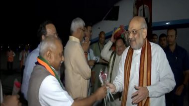 India News | Rajasthan: Amit Shah Arrives in Jaipur to Hold Meeting with Party Leaders 