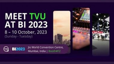 Business News | TVU Networks to Showcase Its Next Generation 5G Transmitter and Native 4K Support Cloud Production EcoSystem at BI2023
