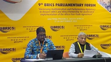 World News |  Rajya Sabha Dy Chairman Harivansh Chairs Commission on Climate Change at BRICS Parliamentary Forum