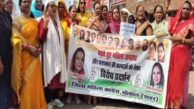 India News | MP: Mahila Congress Holds Protest in Bhopal over Ujjain Minor Rape Incident