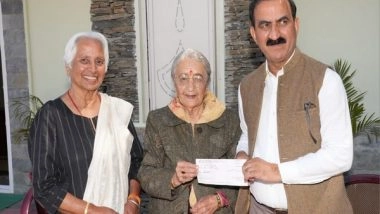 India News | Himachal: Two Elderly Women Donate Rs 1 Lakh to Aapda Rahat Kosh