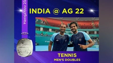 Sports News | Asian Games: Indian Duo Saketh-Ramanathan Bow out with Silver in Men's Doubles Tennis Final