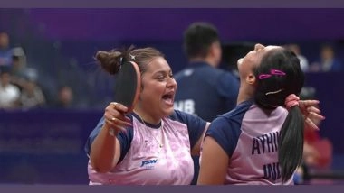 Sports News | Asian Games: Sutirtha-Ayhika Beat World No. 2 Chinese Pair to Assure Bronze in Table Tennis 