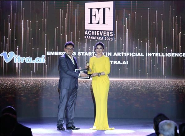 Business News | Vitra.ai Co-Founder & CEO Satvik Jagannath, Felicitated at ET Achievers Awards 2023