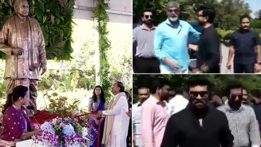 Akkineni Nageswara Rao 100th Birth Anniversary: Former VP Venkaiah Naidu Unveils ANR’s Statue; Nagarjuna, Ram Charan and Others Seen in Attendance (Watch Videos)