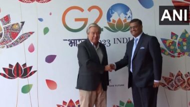 G20 Summit 2023: United Nations Secretary-General Antonio Guterres Arrives in Delhi To Attend G20 Leaders’ Meet (Watch Video)