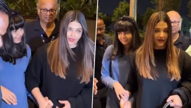 Aishwarya Rai Bachchan and Aaradhya Bachchan Clicked at Mumbai Airport! Mother–Daughter Duo Jet Off to Paris in Style (Watch Video)