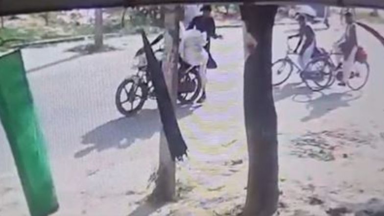 Uttar Pradesh Shocker: 17-Year-Old Girl Dies After Two Men on Bike Pull Her Dupatta Before She Gets Hit By Another Motorist From Behind; CCTV Footage Surfaces