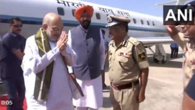 Northern Zonal Council Meet Today: Union Home Minister Amit Shah in Amritsar for NZC Meeting Amid Tightened Security (Watch Video)