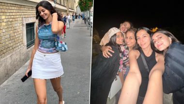 Ananya Panday Looks Chic In Printed Crop Top And White Mini Skirt As She Vacays In Budapest With Friends! (View Pics)