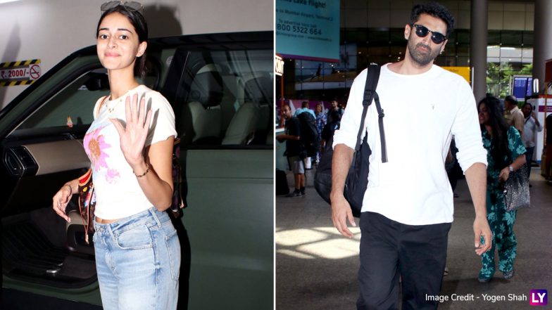 Se rumorea que los agapornis Aditya Roy Kapur y Ananya Panday fueron vistos en el aeropuerto de Goa (ver video)