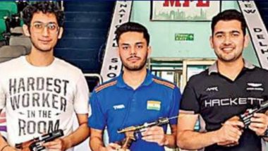 Anish Bhanwala, Vijayveer Sindhu and Adarsh Singh Win Bronze Medal in Men’s 25m Rapid Fire Pistol Team Event at Asian Games 2023