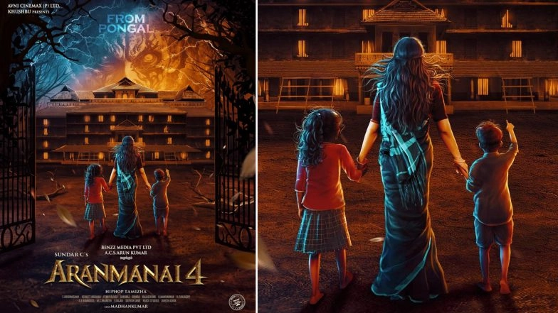 Aranmanai 4 First Look Poster Out! Tamannaah Bhatia and Raashii Khanna's Supernatural Horror Film to Hit Theatres on Pongal 2024 (View Pic)