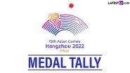Asian Games 2023 Medal Tally Latest Updated: India Occupy 4th Position With 8 Gold Medals, People's Republic of China Lead Asiad Medal Table So Far