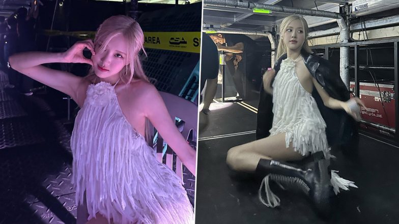 BLACKPINK’s Rosé Looks Mesmerising in White Fringe Dress (View Pics)