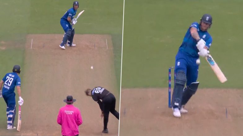 Ridiculous! Ben Stokes Plays Walking Scoop Shot to Reach Half-Century During ENG vs NZ 3rd ODI 2023 (Watch Video)