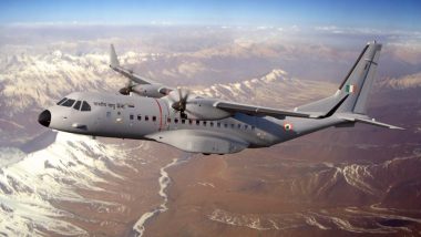 IAF Chief VR Chaudhari Receives First C-295 Aircraft at a Ceremony in Spanish City of Seville (Watch Video)