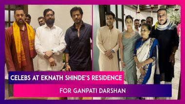 Salman Khan, Shah Rukh Khan And More Celebs Visit Maharashtra CM Eknath Shinde’s Residence For Ganpati Darshan