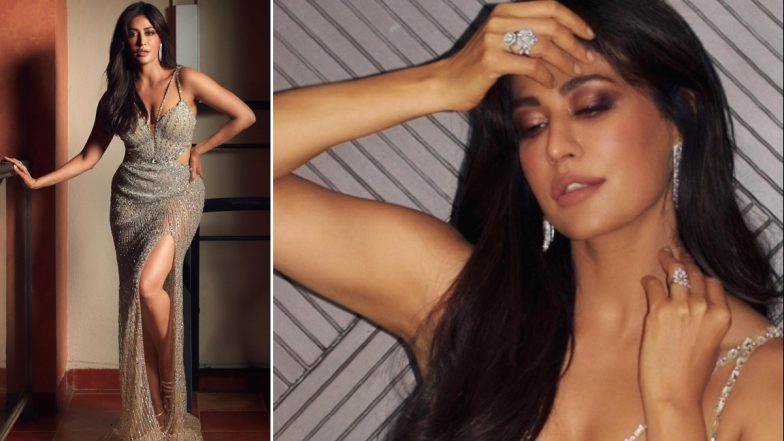 Shimmer and Shine! Chitrangada Singh Flaunts Her Curves in Sequined Thigh-High Slit Gown (View Pics)