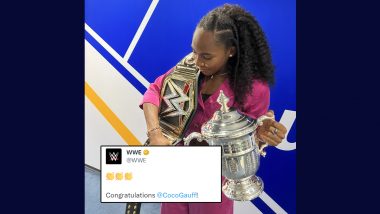 Coco Gauff Poses With WWE Championship Belt After Winning US Open 2023 Women’s Singles Title, Wrestling Company Congratulates Her