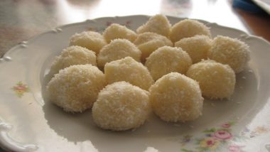 Coconut Barfi Ingredients and Recipe for Ganeshotsav 2023: How To Make Coconut Barfi As Prasad for Lord Ganesha (Watch Video)