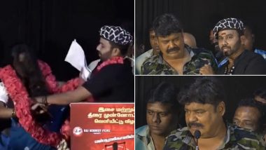 Mansoor Ali Khan Apologises After ‘Cool’ Suresh Misbehaves with Female Anchor at Sarakku Audio Launch (Watch Videos)