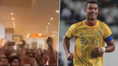 Fans Gather Outside Cristiano Ronaldo's Hotel In Iran After Al-Nassr Star Arrives in Tehran For AFC Champions League 2023-24 Clash Against Persepolis (Watch Video)