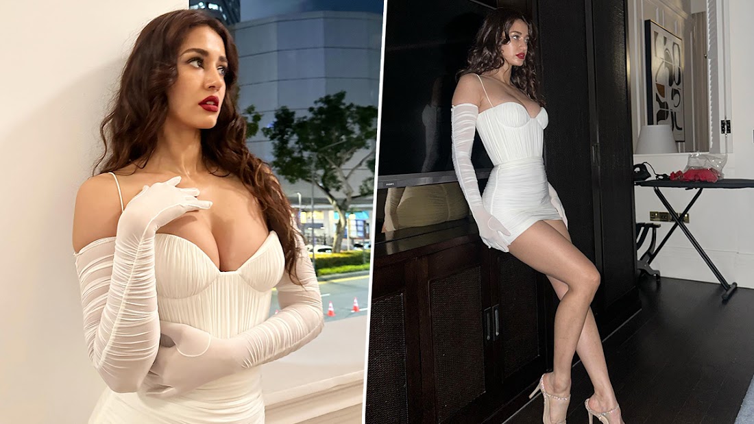 Disha Patani scores high on glamour in blush pink mini dress for