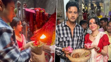 Yaariyan 2: Divya Khosla Kumar and Yash Dasgupta Visit Kalighat Temple in Kolkata Ahead of Their Film’s Release (Watch Video)