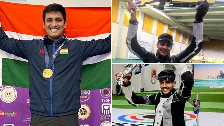 Divyansh Panwar, Rudrankksh Patil and Aishwary Pratap Tomar Win India’s First Gold Medal at Asian Games 2023 in Men’s 10m Air Rifle Team Event, Break World Record