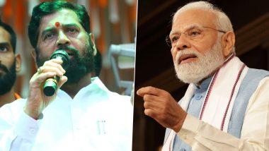 'PM Modi Will Break Lok Sabha Dahi Handi of 2024 Along With People': Maharashtra CM Eknath Shinde Downplays INDIA Bloc, Says Impossible to Defeat Narendra Modi (Watch Video)