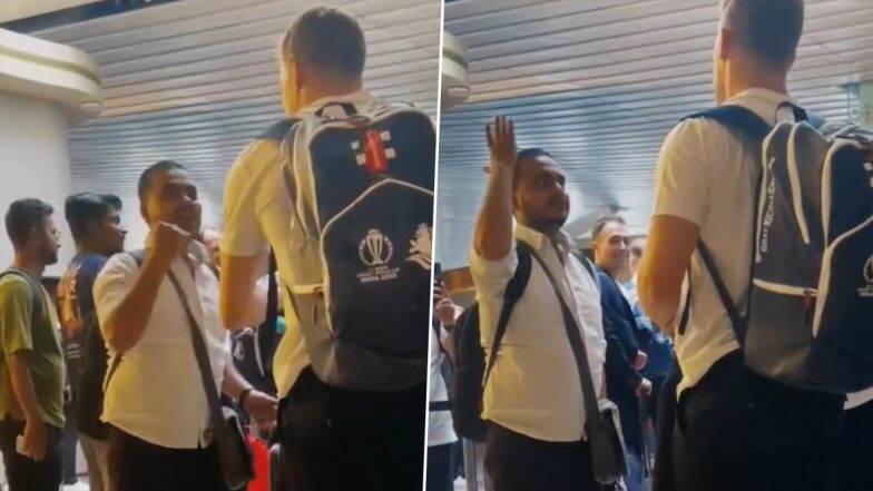 Fan Prays for Netherlands Cricketer at Bengaluru Airport Ahead of ICC World Cup 2023 Warm-Up Match Against Australia, Video Goes Viral!