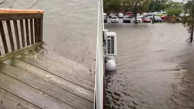 Tropical Storm Ophelia Flooding Videos: Heavy Rain and Coastal Flooding Swamps North Carolina, Visuals of Destruction Surface Online