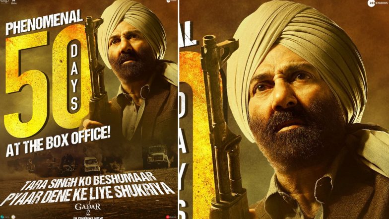 Gadar 2 Completes 50 Days in Theatres; Sunny Deol Thanks Fans for Making His Film ‘Hindustan Ki Asli Blockbuster’ (View Post)