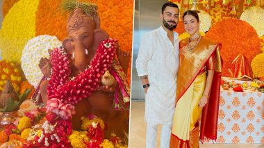 Ganesh Chaturthi 2023: Anushka Sharma Shares Beautiful Pics With Hubby Virat Kohli On Insta, Samantha Ruth Prabhu and Karisma Kapoor React (View Post)