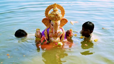 Ganesh Visarjan 2023: More Than 20,000 Ganapati Idols Immersed by 9 PM Across Mumbai; Teen Boy Drowns at Juhu Beach