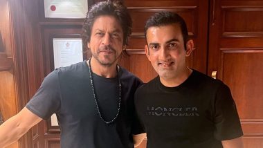 Gautam Gambhir Showers Praises on Shah Rukh Khan, Former Cricketer Says ‘So Much to Learn from U’ As He Hails SRK As the ‘King of Hearts’ (View Pic)