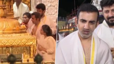 Gautam Gambhir Offers Prayers at Srivari Temple in Andhra Pradesh's Tirumala, Sends Good Wishes to Indian Cricket Team Ahead of ICC World Cup 2023 (Watch Video)