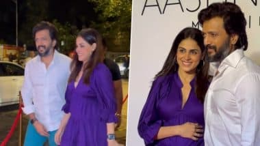 Genelia Deshmukh’s Look in Tiered Dress Makes Netizens Wonder If the Actress Is ‘Pregnant’ for the Third Time (Watch Video)