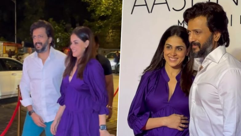 Genelia Deshmukh’s Look in Tiered Dress Makes Netizens Wonder If the Actress Is ‘Pregnant’ for the Third Time (Watch Video)