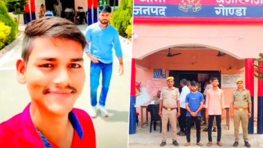 Reels Craze in Uttar Pradesh Video: Two Youths Make Reel Inside Police Station in Gonda, Arrested After Viral Clip Surfaces