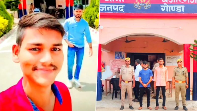 Reels Craze in Uttar Pradesh Video: Two Youths Make Reel Inside Police Station in Gonda, Arrested After Viral Clip Surfaces