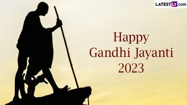 Happy Gandhi Jayanti 2023 Greetings & GIF Images: WhatsApp Messages, Sayings, Facebook Status, HD Wallpapers and SMS With Your Family and Friends