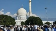 Eid Milad Un Nabi 2023 in Jammu and Kashmir: People Celebrates Prophet Mohammad&rsquo;s Birthday at Hazratbal Shrine in Srinagar (Watch Videos)