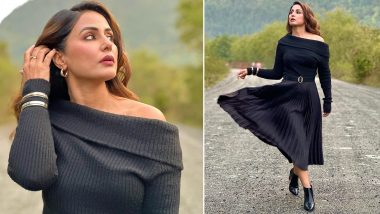 Hina Khan's Knitted Top and Pleated Skirt Combo Serves Winter Fashion Inspo (View Pics)